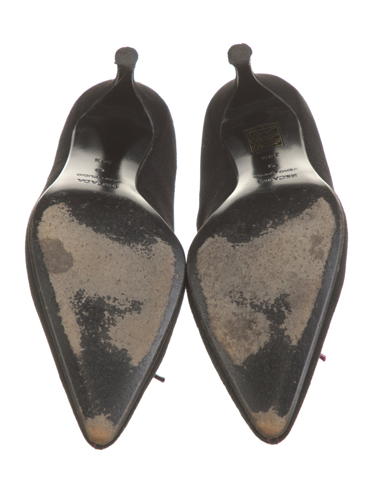 Escada Suede Bow Accents Pumps